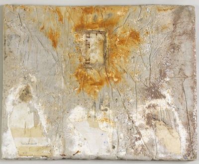 Finestra gialla, 1994 - Cemento, ferro e colore su tavola