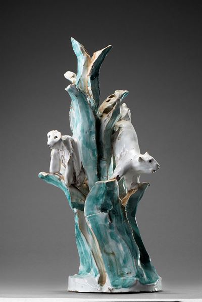 Scoiattoli, ceramica policroma, 1929-1930