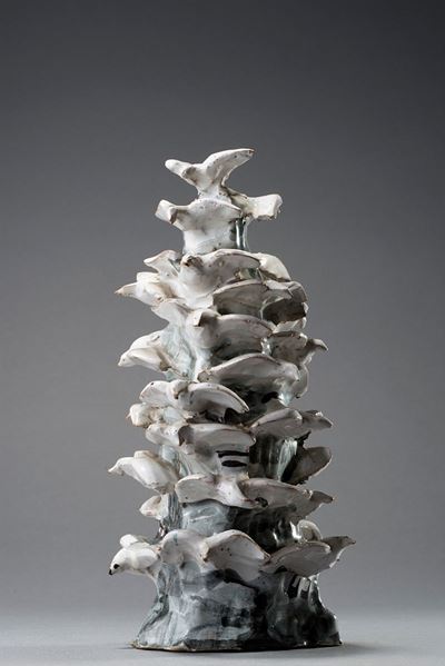 Lo sciame di gabbiani, ceramica policroma, 1929-1930