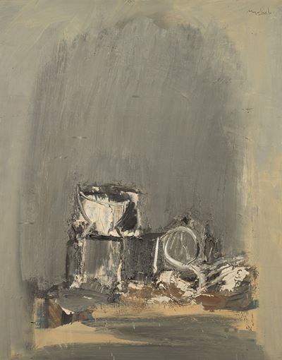 Natura morta, olio su tavola, 1965
