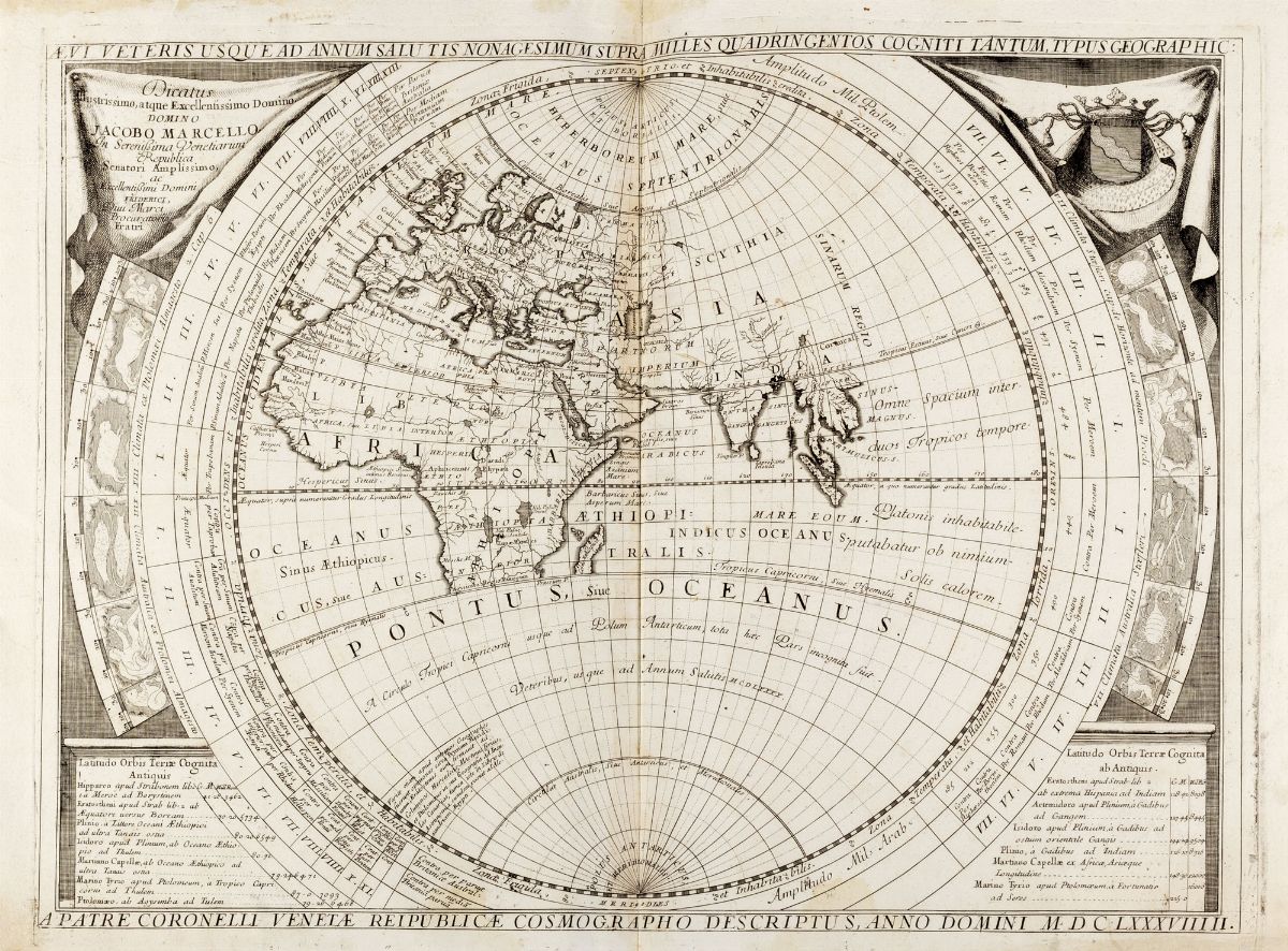 Vincenzo Maria Coronelli - [atlante Veneto: Corso Geografico Universale, o Sia la Terra Divisa ne...