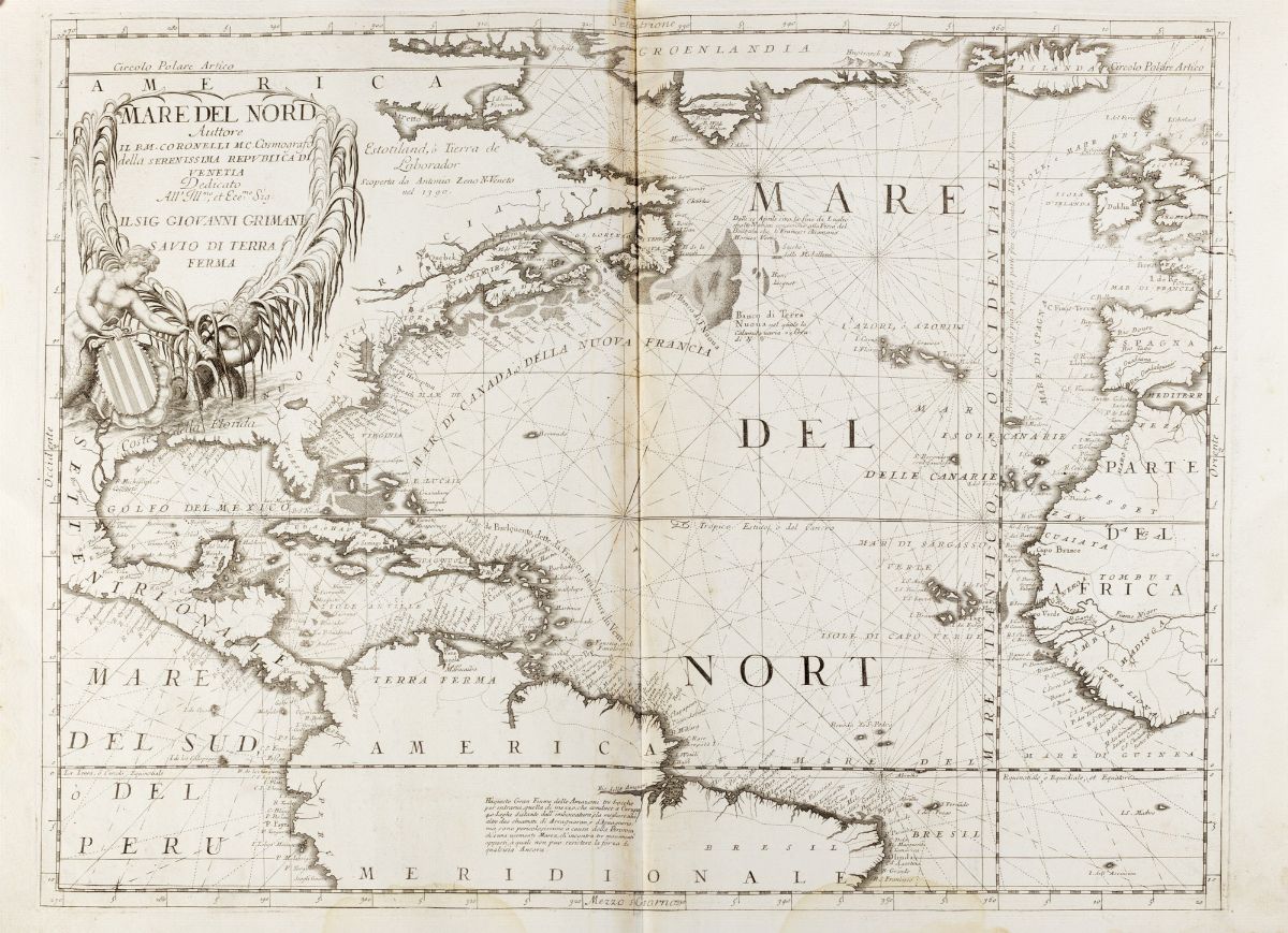 Vincenzo Maria Coronelli - [atlante Veneto: Corso Geografico Universale, o Sia la Terra Divisa ne...