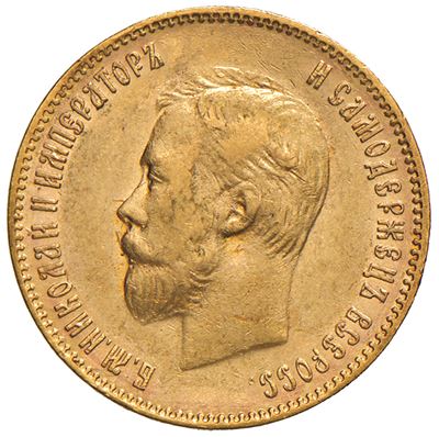 Russia, Nicola II (1894-1917), Medaglia in oro di 8,60 gr.