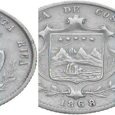 Costa Rica, 2 Pesos, 1868, Oro, gr. 2,80