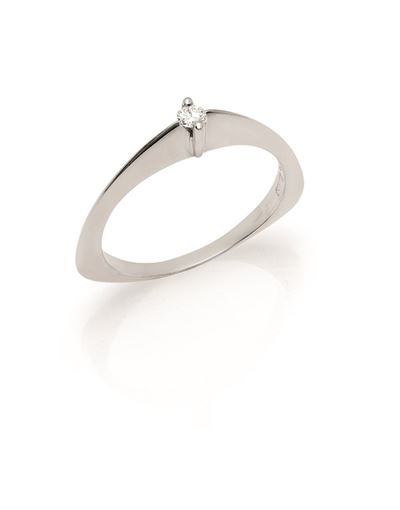 Anello in Oro e Diamante Solitario in Or