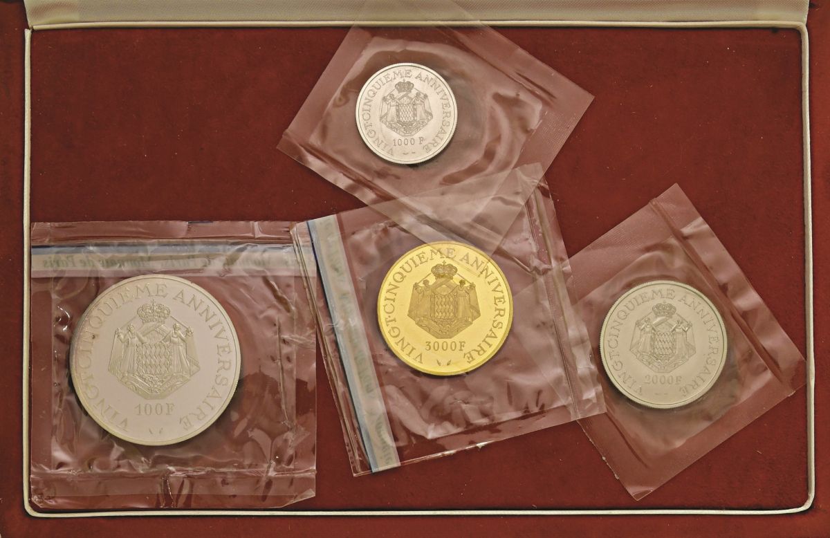Monaco (Principato di), Serie commemorativa Ranieri III per il 25° anniversario di regno - 1974