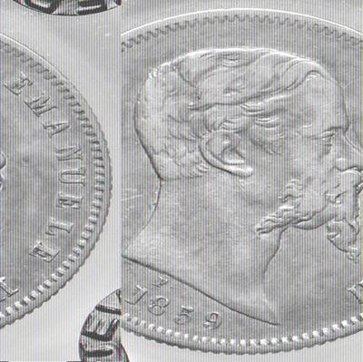 Savoia, Vittorio Emanuele II, Re Eletto (1859-1861), lira 1859 Bologna