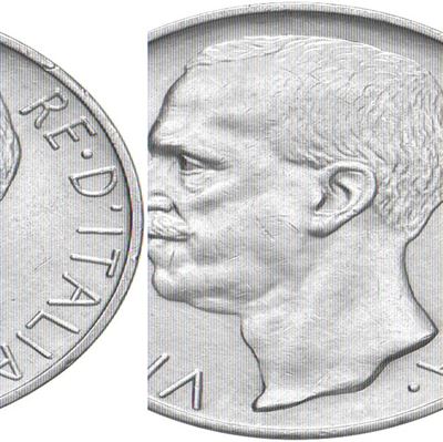 Regno d'Italia, Vittorio Emanuele III, 10 Lire 1928 con due rosette