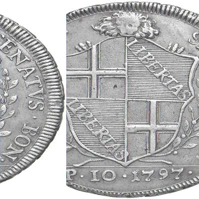 Scudo di Bologna, Governo Popolare (1796-1797), argentato