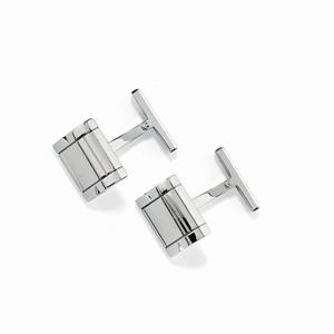 A 18K white gold cufflinks, Cartier