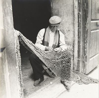 Vecchio Pescatore, Anni 1960 Stampa Vint