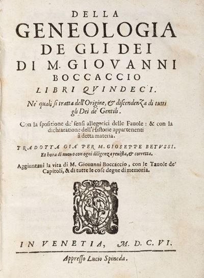 Della Geneologia De gli dei