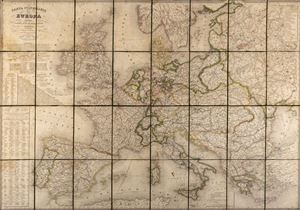 A.H. Dufour, Itinerant map of Europe