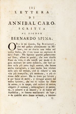 Annibal Caro's letter written to Mr. Bernardo Spina