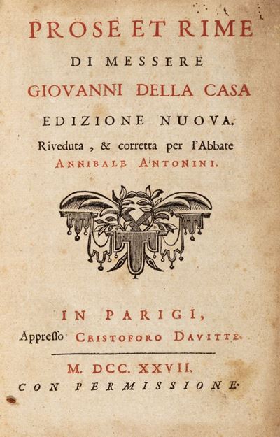 Prose Et Rime. Edizione Nuova Riveduta e Corretta per L'abbate Annibale Antonini