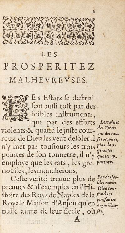 Histoire De Prosperitez Malheureuses D'une Femme Catenoise, Grande Senechalle De Naples