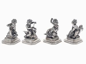 LOTTO DI QUATTRO PUTTI IN ARGENTO, MILAN