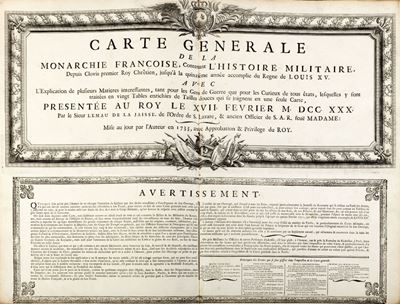 Carte Generale De la Monarchie Francoise, Contenant L'histoire Militaire, Depuis Clovis Premier R...