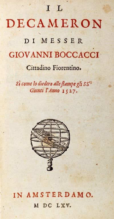 Il Decameron di Messer Giovanni Boccacci Cittadino Fiorentino, Si Come lo Diedero alle Stampe gli...
