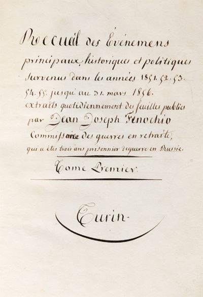 Recueil Des Evenemens Principaux Historiques Et Politiques Survenu Dans Les Années 1851...18...