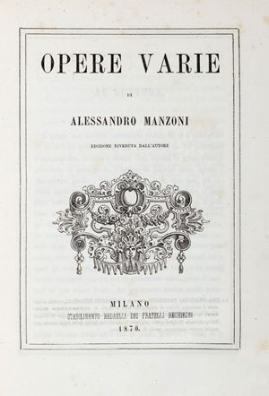 Manzoni, Alessandro - Opere varie