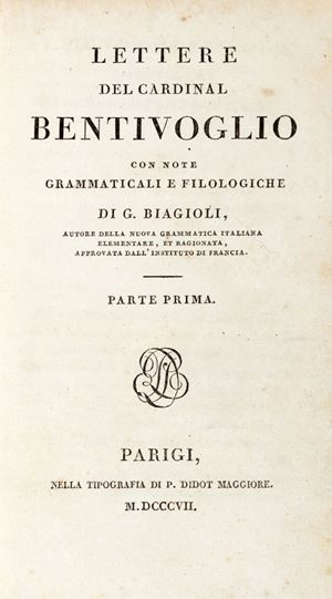 Lettere del Cardinal Bentivoglio