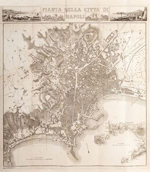 Napoli - Cartografia - Nuova pianta di Napoli con l&#39;indicatore