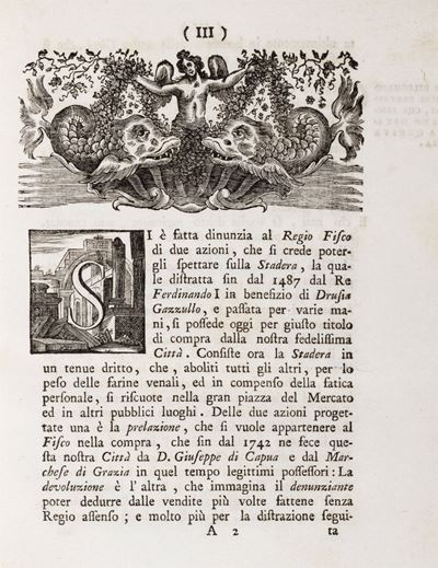 Difesa della Fedelissima Città di Napoli in Esclusione della Prelazione o Devoluzione Proget...