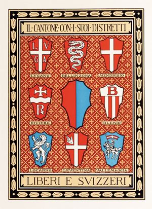Armoriale ticinese : stemmario di famiglie ascritte ai patriziati della Repubblica e Cantone del Ticino corredato di cenni storico-genealogici