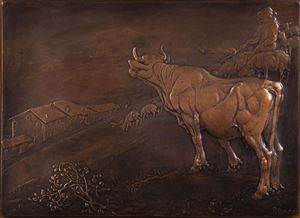 Landscape with ox