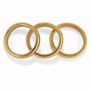 Three 18K two-color gold bangles, Pomellato