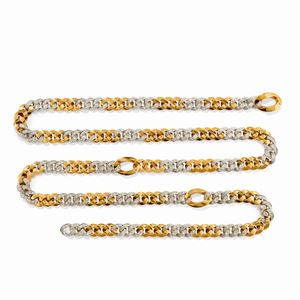 A two-color gold and diamond necklace, Pomellato