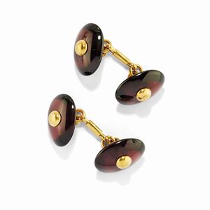A 18K yellow gold cufflinks, Pomellato