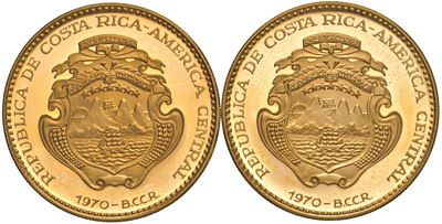 COSTA RICA, Repubblica - 200 colones, oro, 1970