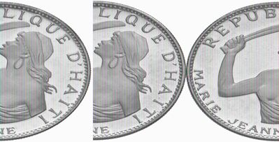 Haiti, Repubblica - 100 gourdes 1970, Lotto di 2 esemplari in oro