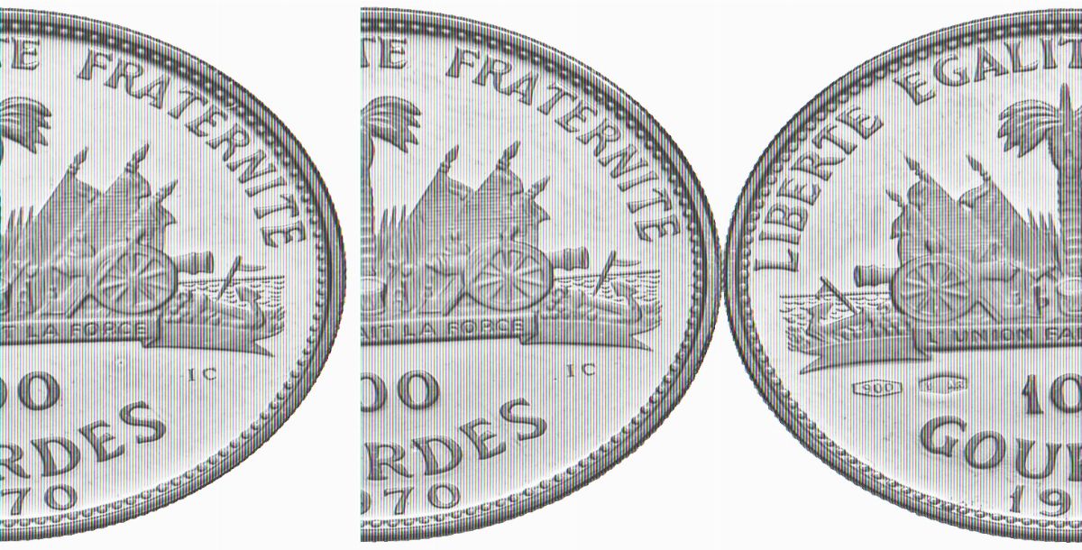 Haiti, Repubblica - 100 gourdes 1970, Lotto di 2 esemplari in oro