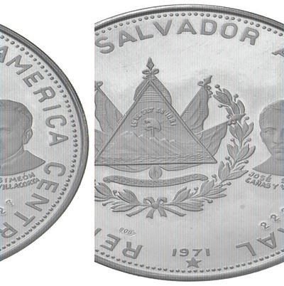 El Salvador, Repubblica - 200 Colones 1971, Oro, gr. 23,55