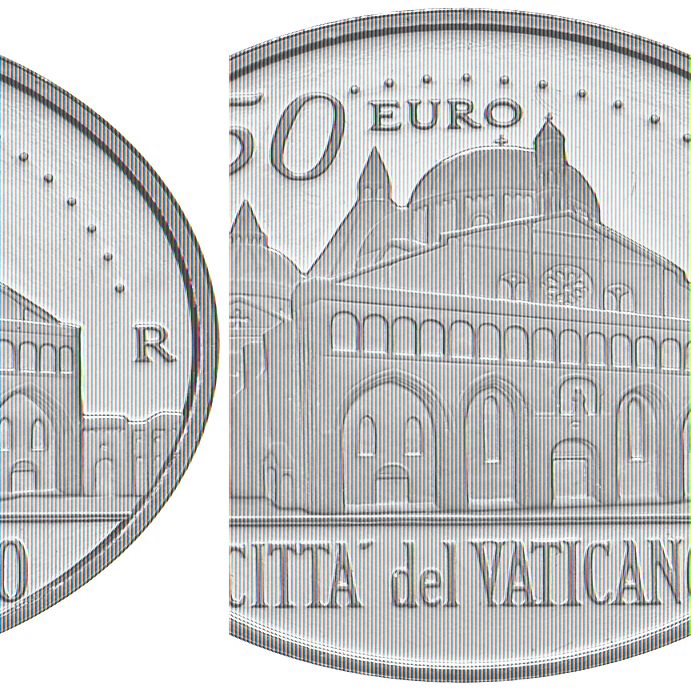 Moneta da 50 euro, Papa Francesco, Basilica S. Antonio di Padova, 2017, oro 917