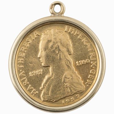 Maria Teresa (1740-1780), Ducato-medaglia celebrativa, oro 1957