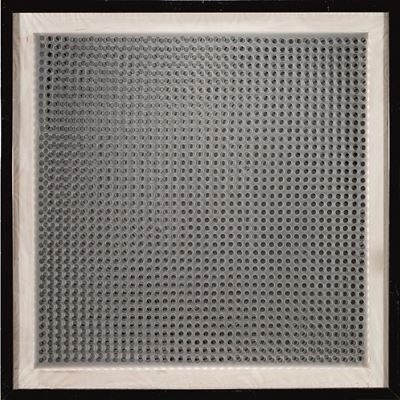 Volume a moduli sfasati, plastica fustellata su doppio telaio, 1960