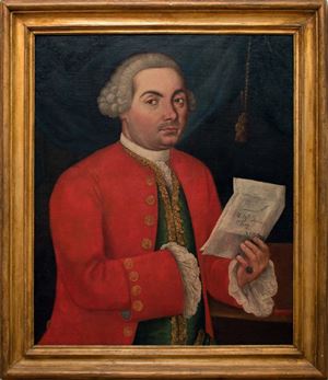 Half-length portrait of a gentleman, with a letter in his hand