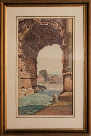 View of the Colosseum from the Arch of Titus