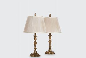 Pair of gilt bronze candlesticks