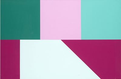 5-chromatic minimal toroidal map n. 9, acrilico su tela, 1999