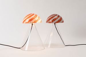 Mazzega, Murano  - Coppia di lampade