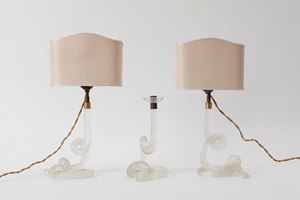 Due abat jours e un portacandele