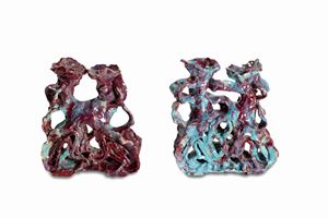 Leonardi Leoncillo - Pair of candlesticks