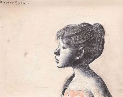 Ragazza, olio su cartone, 1967