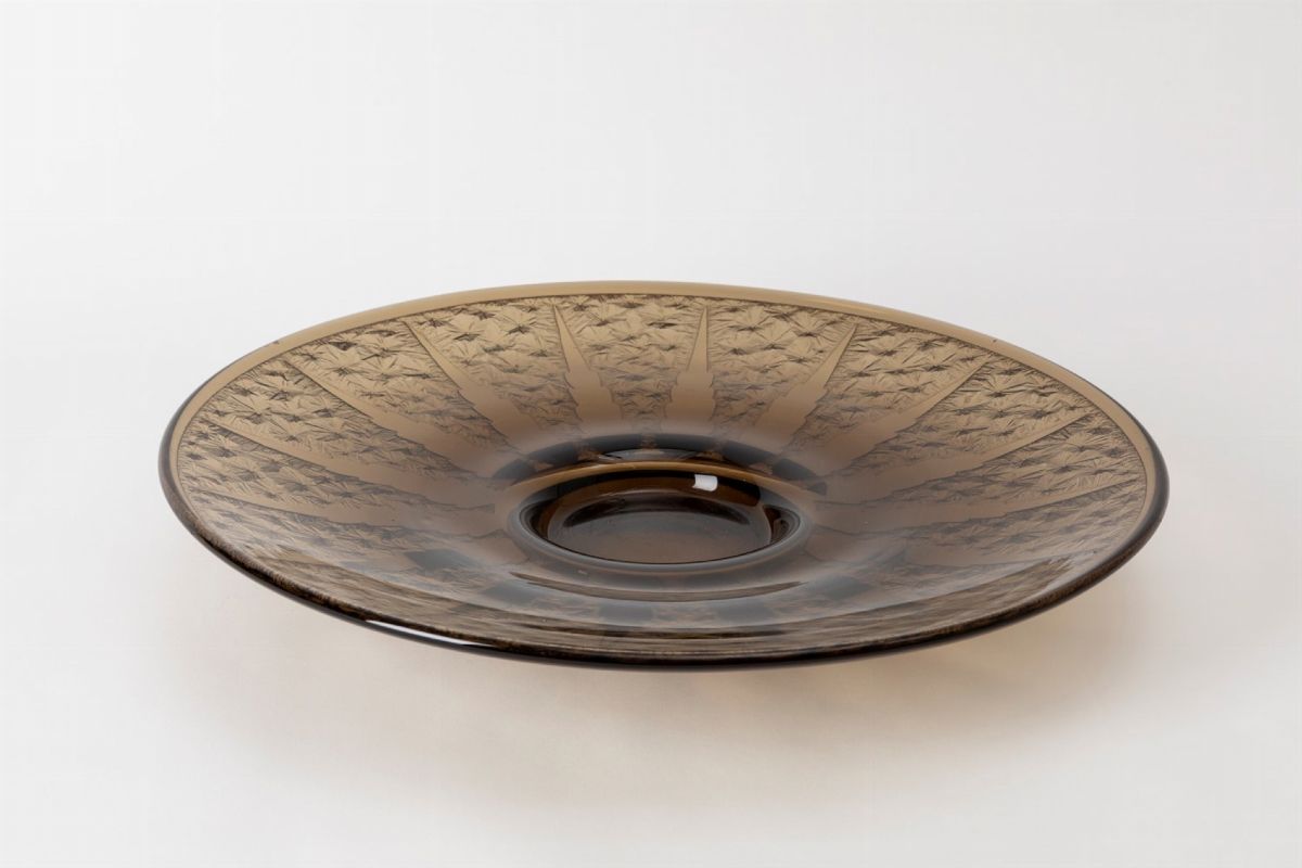 Daum - Grande piatto in ceramica smaltata, ca. 1930