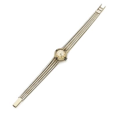 AGIR, Orologio da donna in oro bianco 18K degli anni '50